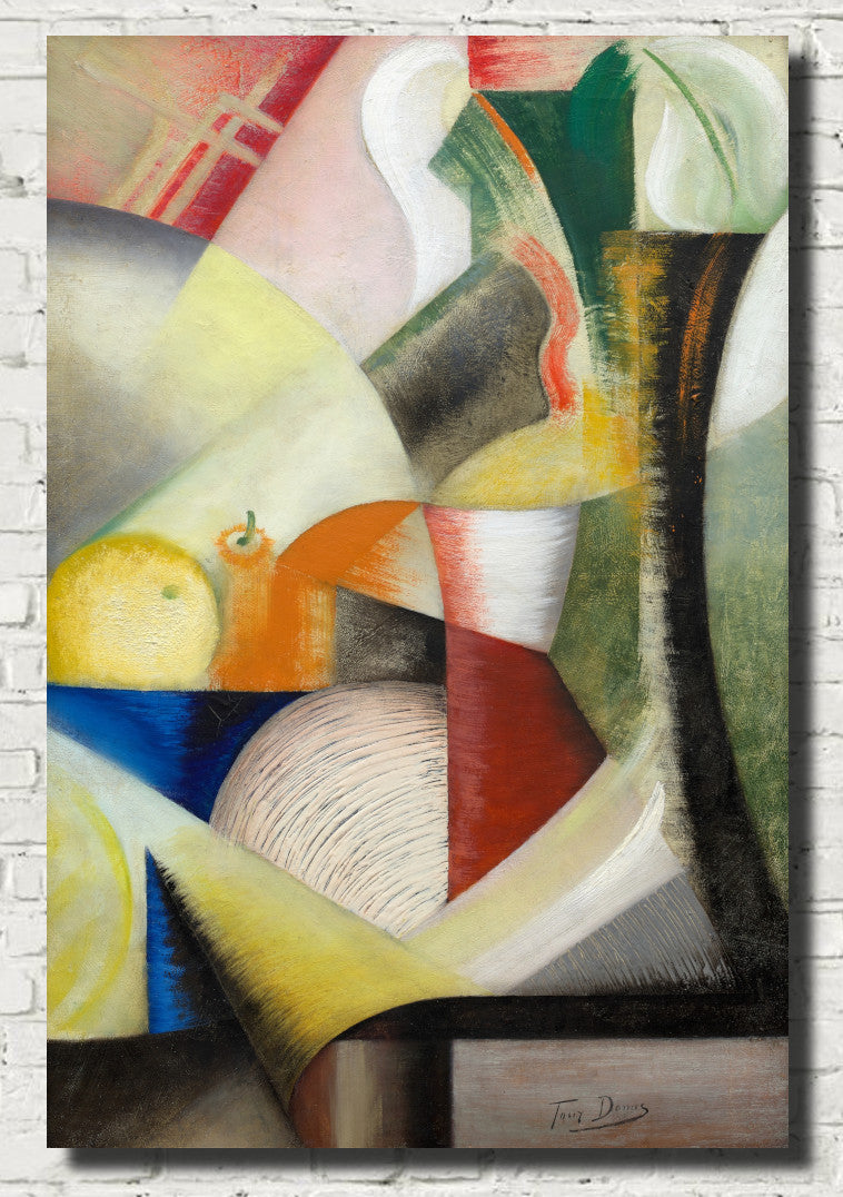 Marthe Donas Abstract Art Print, Still Life with Fruit