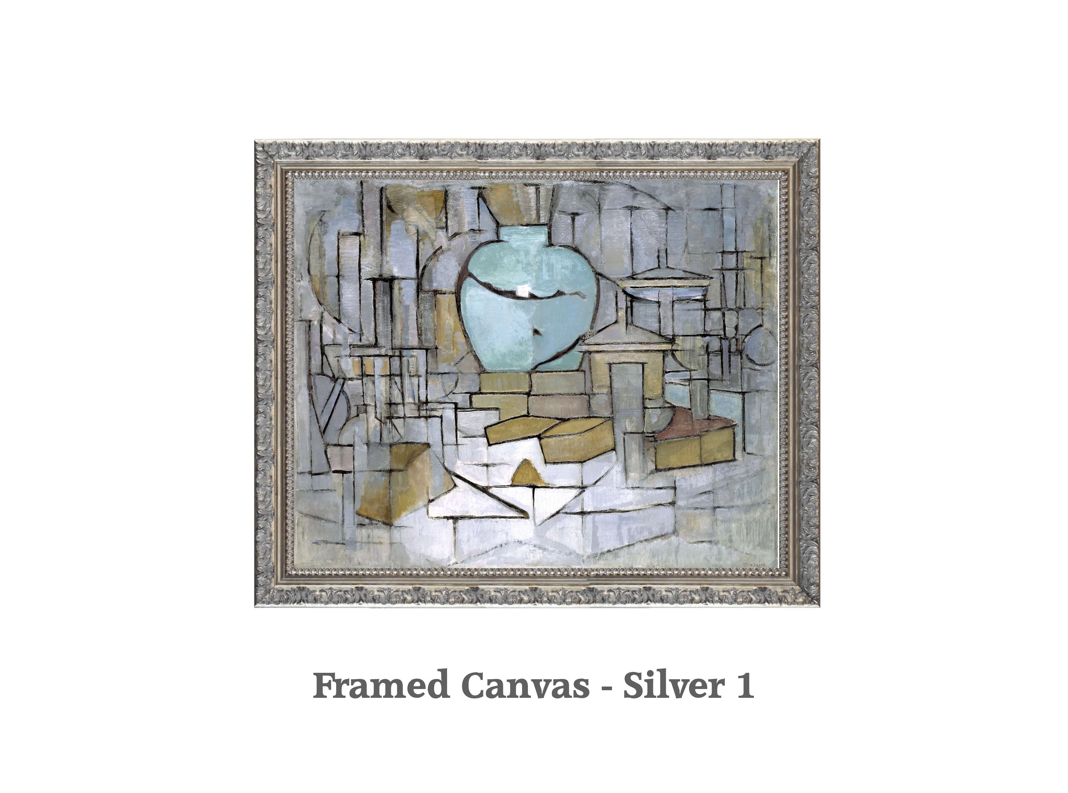 Piet Mondrian, Still Life with Gingerpot II, Framed Canvas Reproduction