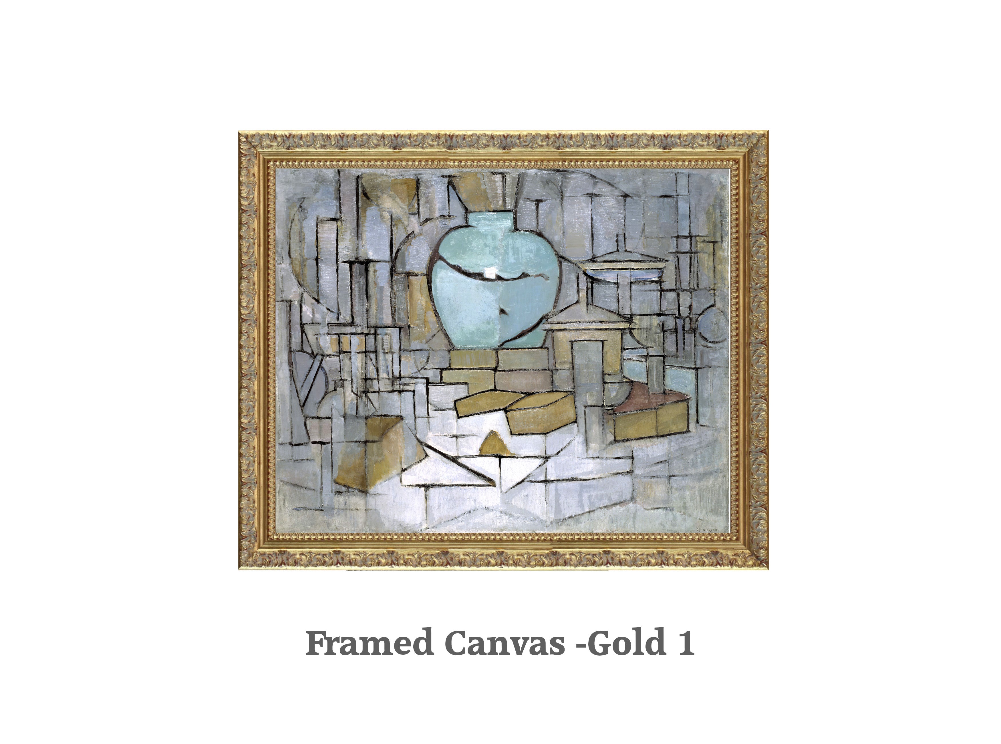 Piet Mondrian, Still Life with Gingerpot II, Framed Canvas Reproduction