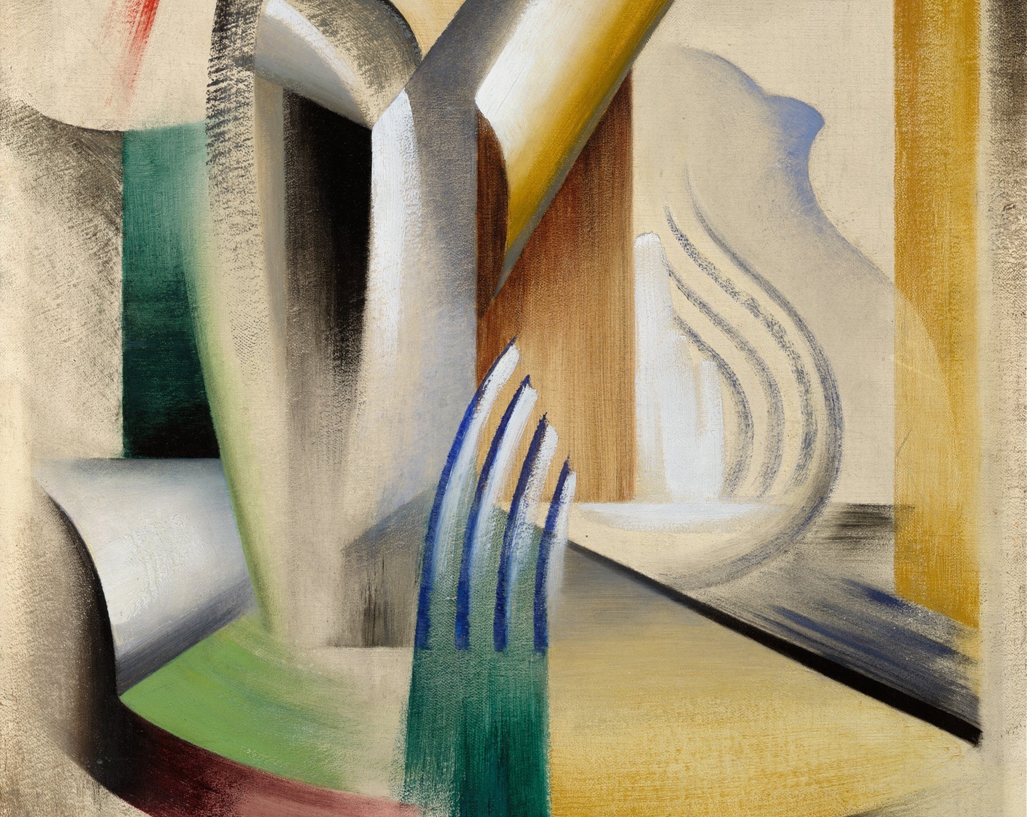 Marthe Donas Abstract Art Print, Still Life with Profile of Pitcher