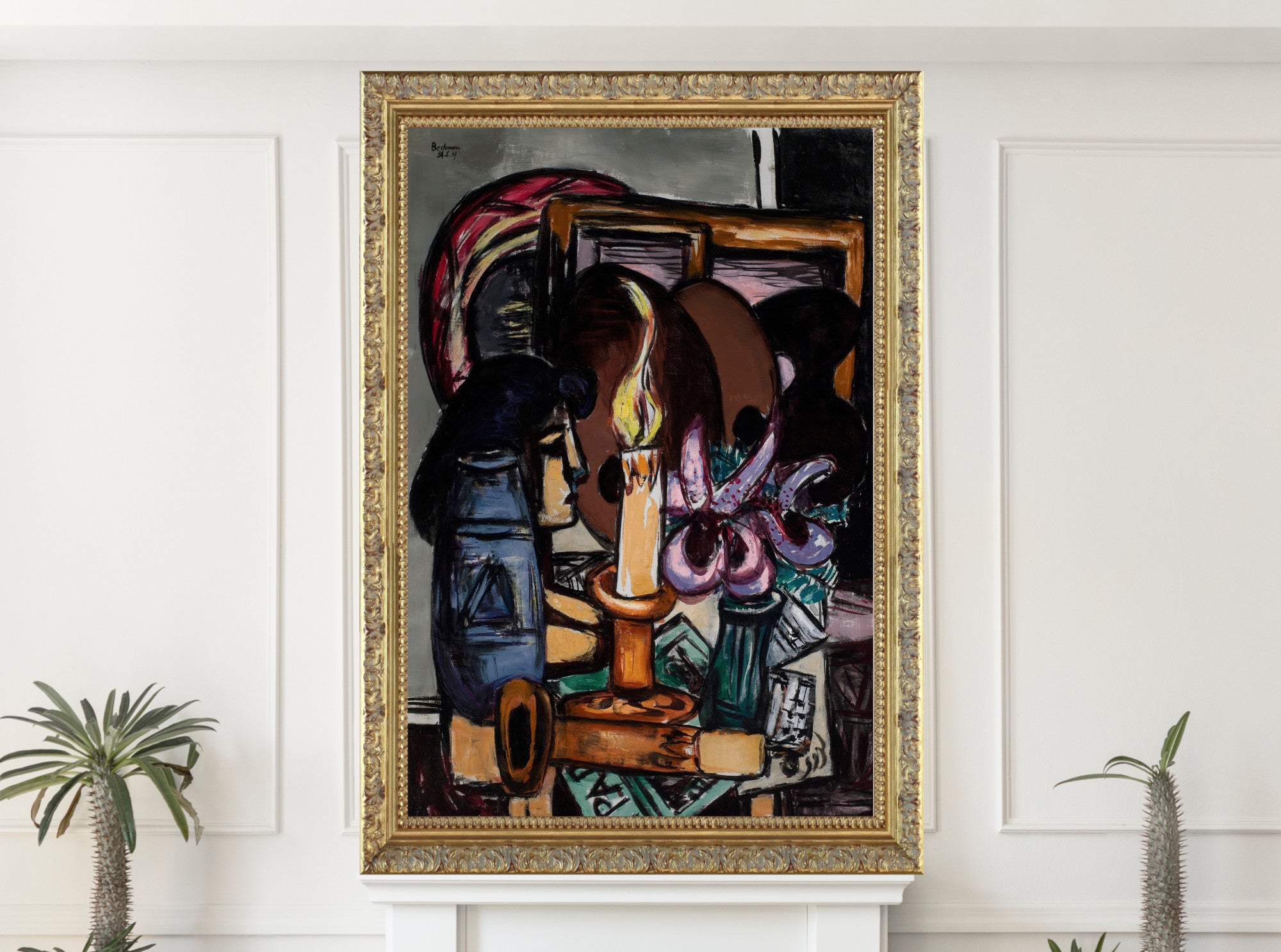 Max Beckmann, Still Life with Two Large Candles (1947) - New Objectivity