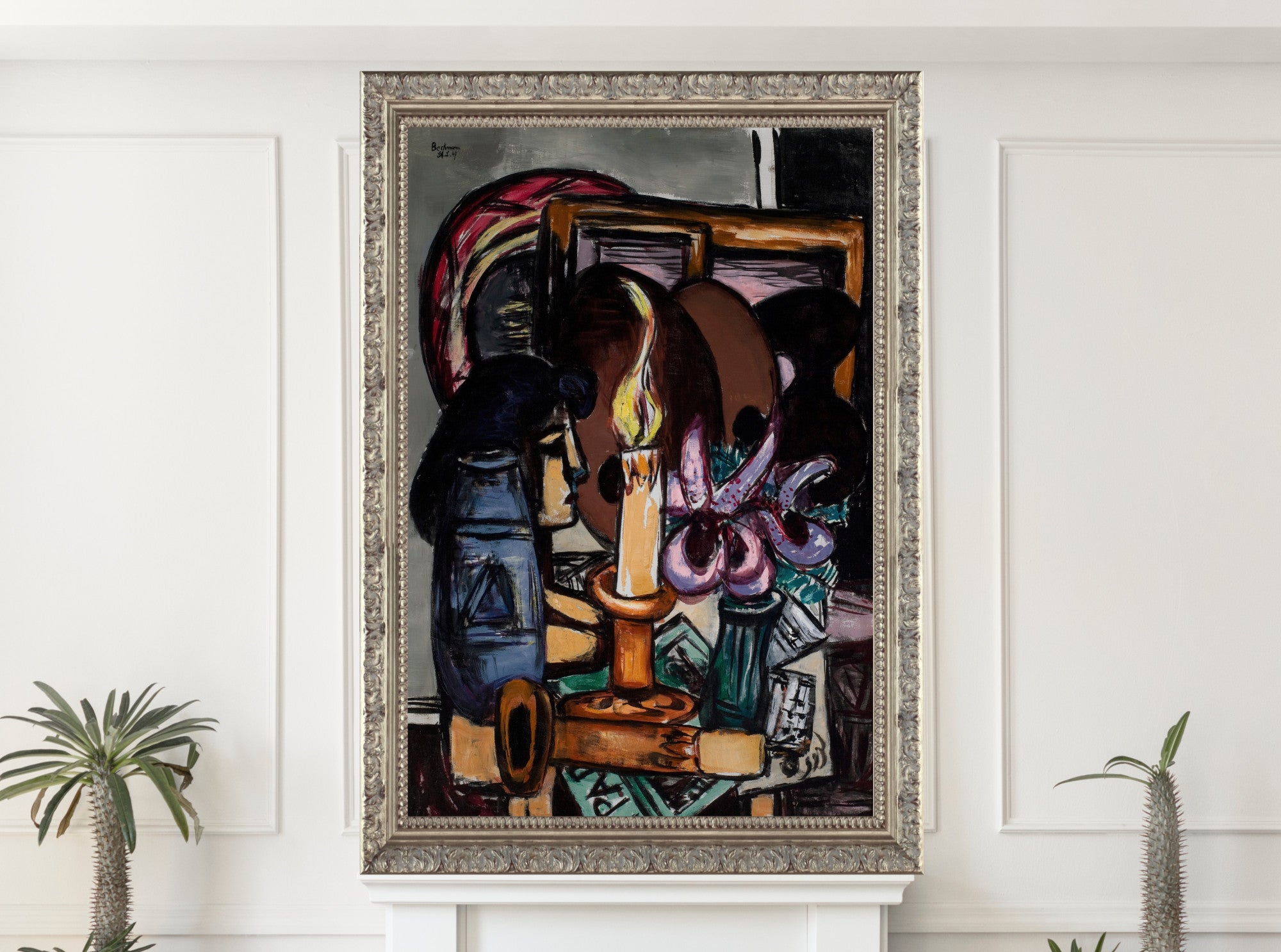 Max Beckmann, Still Life with Two Large Candles (1947) - New Objectivity
