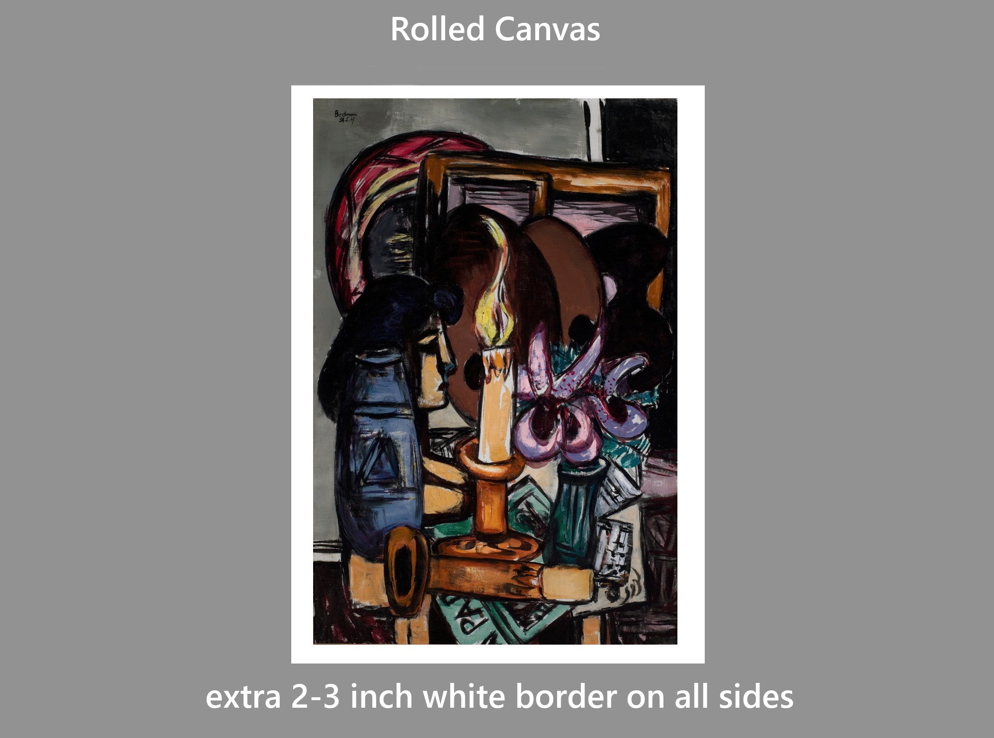 Max Beckmann, Still Life with Two Large Candles (1947) - New Objectivity