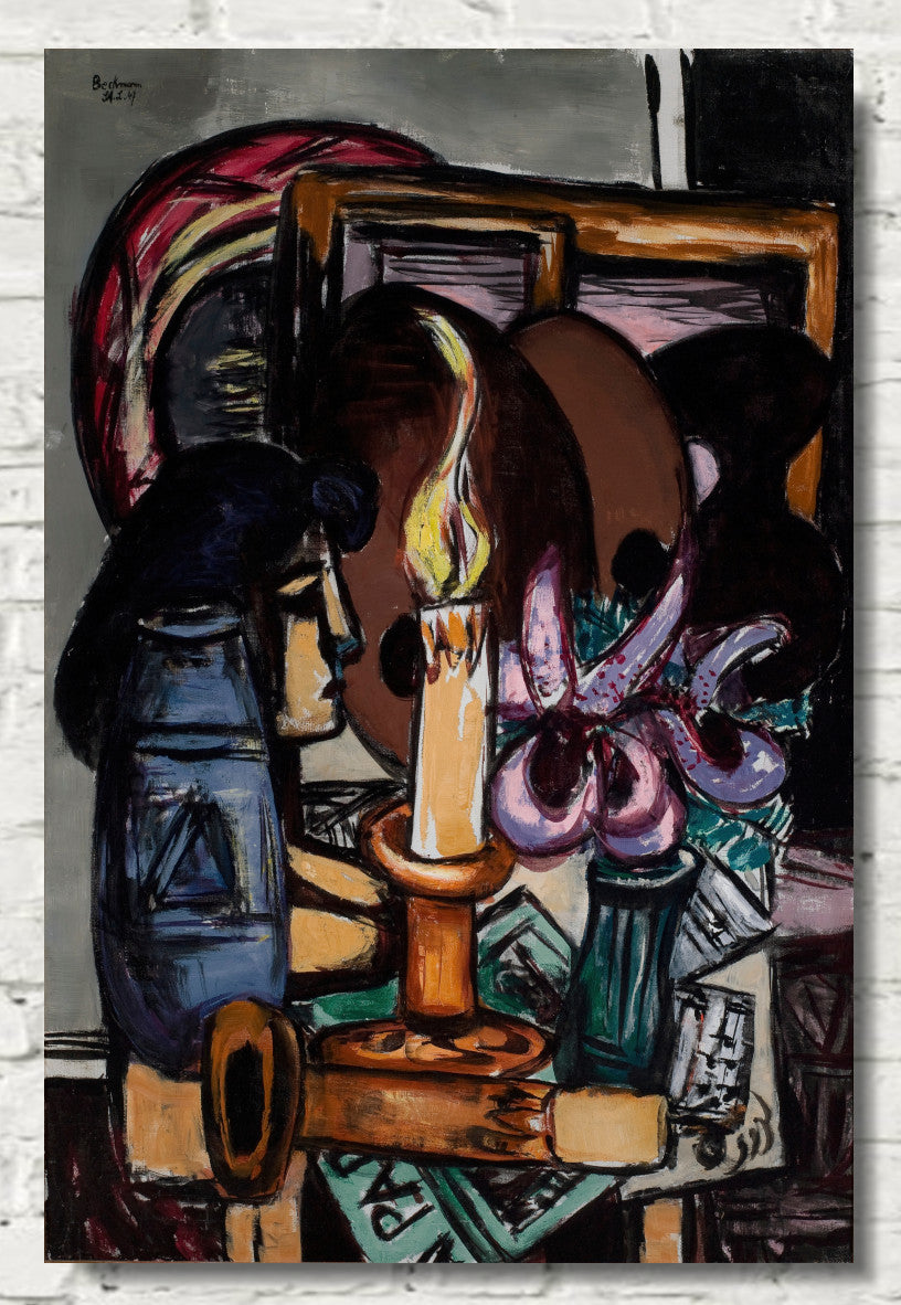 Max Beckmann, Still Life with Two Large Candles (1947) - New Objectivity