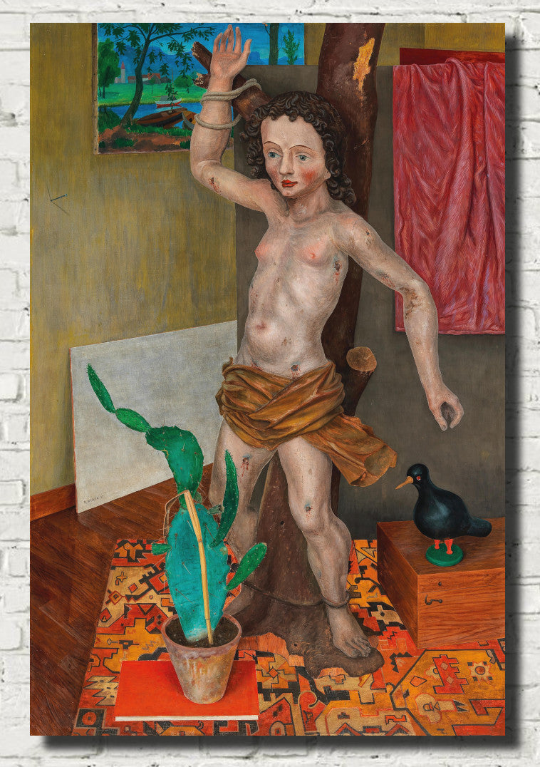 Still life with St. Sebastian, Rudolf Wacker Print