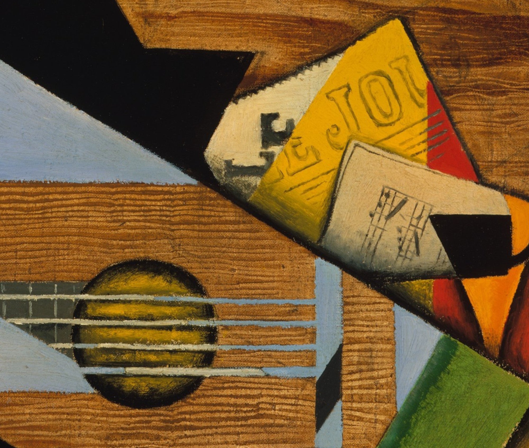 Juan Gris Crystal Cubism Fine Art Print : Still life with a Guitar