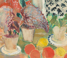 Still life with leafy cactus and citrus fruits, Oskar Moll