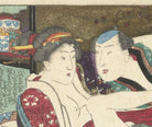 Utagawa Kunisada, Japanese Shunga Art Print : Stopping Place, The erotic road to the capital
