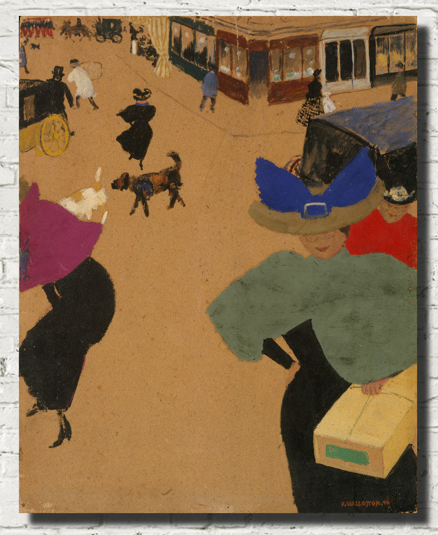 Street Scene in Paris (Coin de rue à Paris), Félix Vallotton