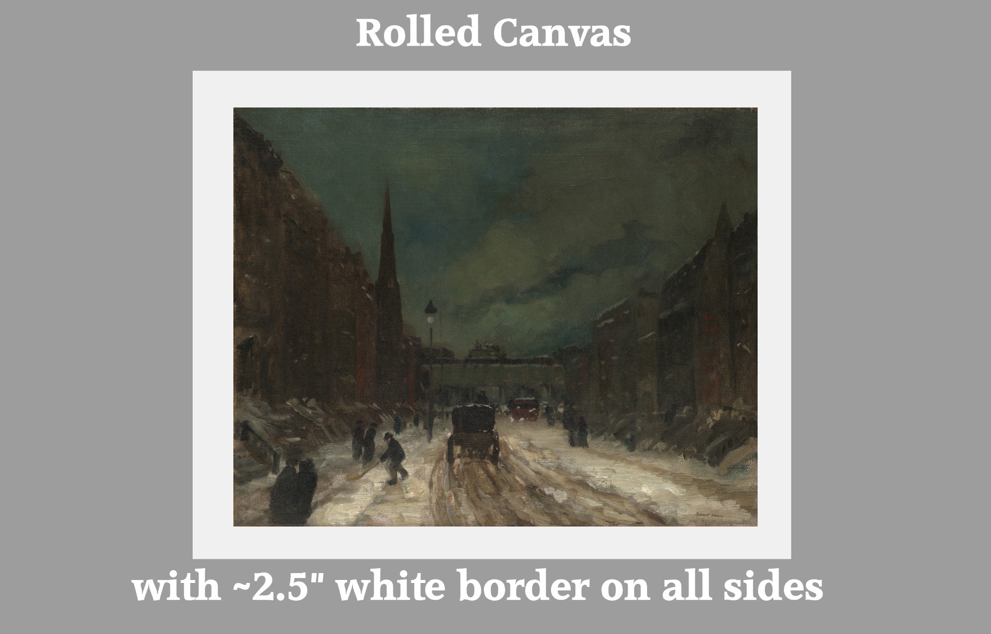 Street Scene with Snow (57th Street, NYC.) (1902), Robert Henri