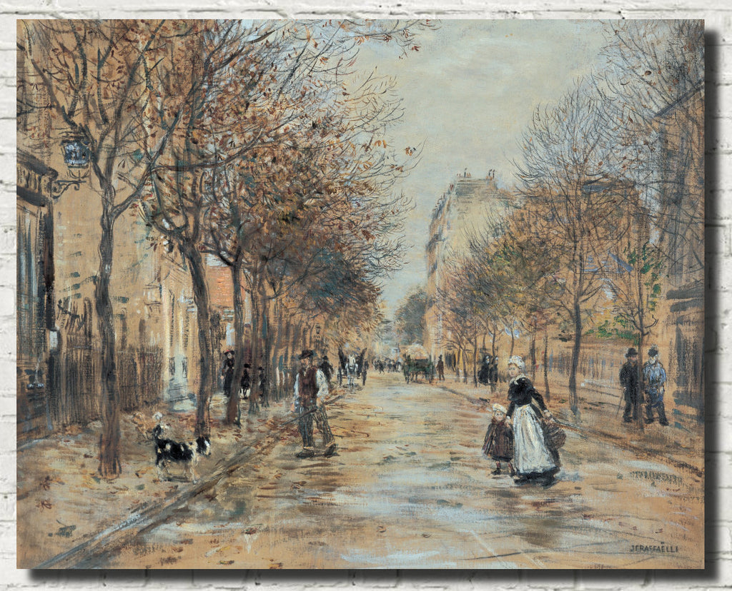 Street in Asnières, Jean-François Raffaëlli Fine Art Print
