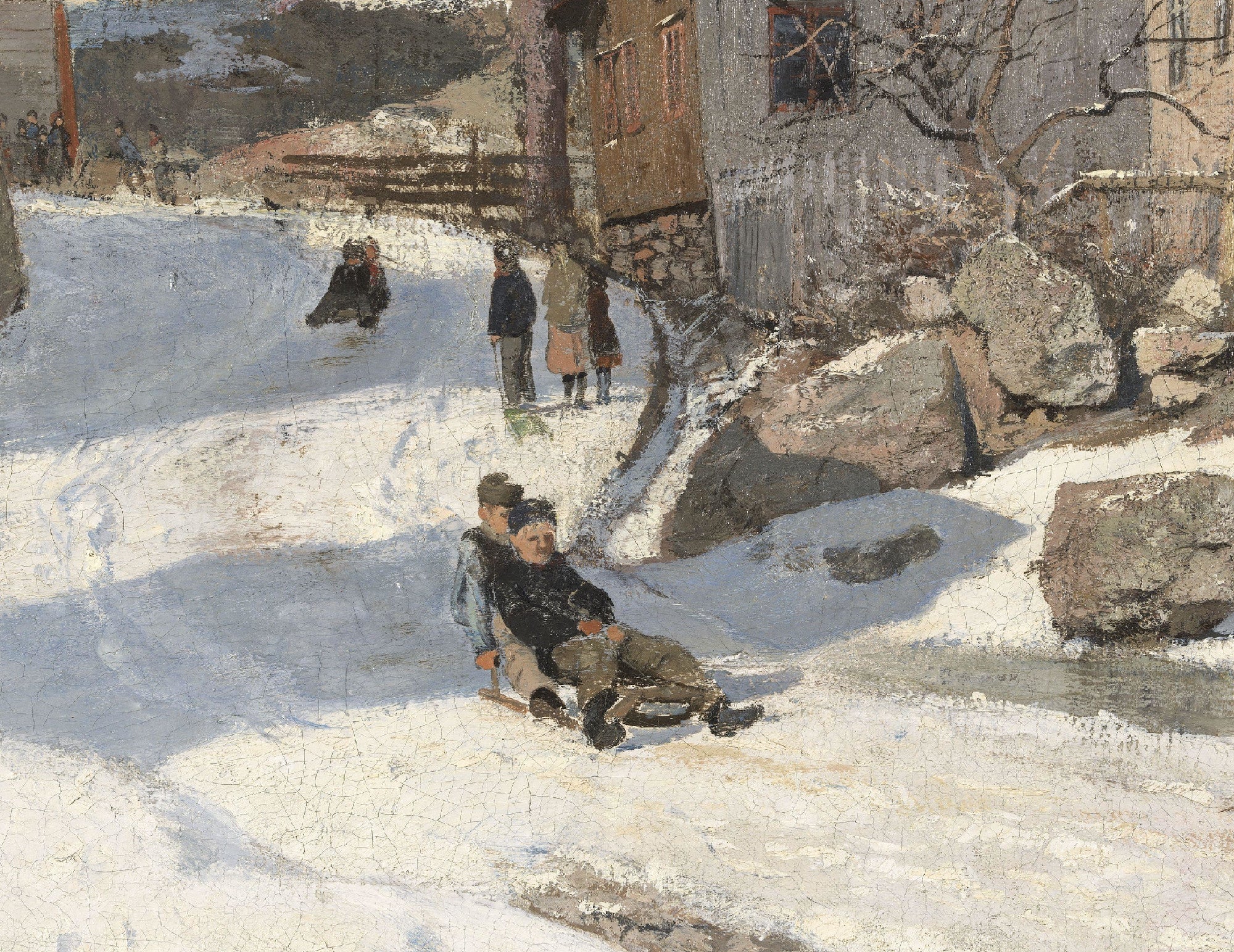 Street in Kragerø, Frits Thaulow Fine Art Print