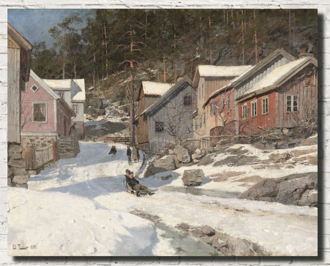 Street in Kragerø, Frits Thaulow Fine Art Print