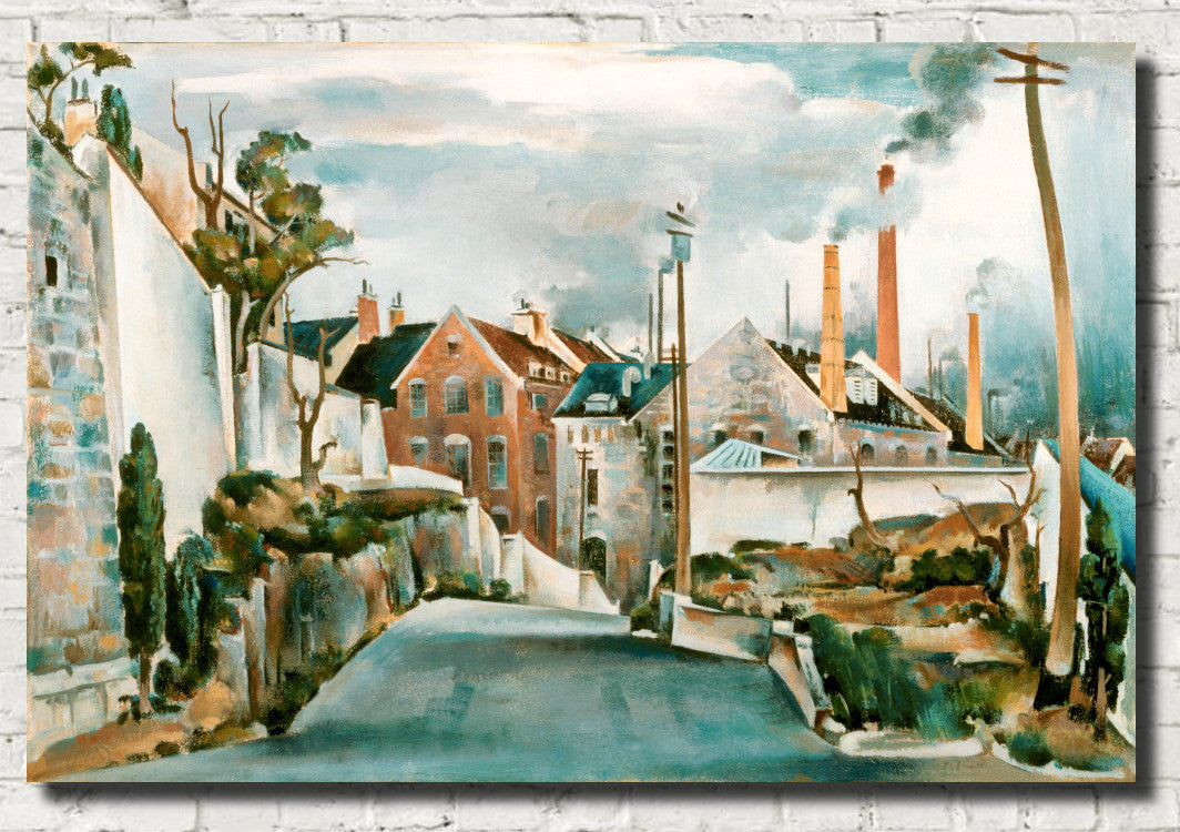 Preston Dickinson Abstract Art Print, Street in Quebec