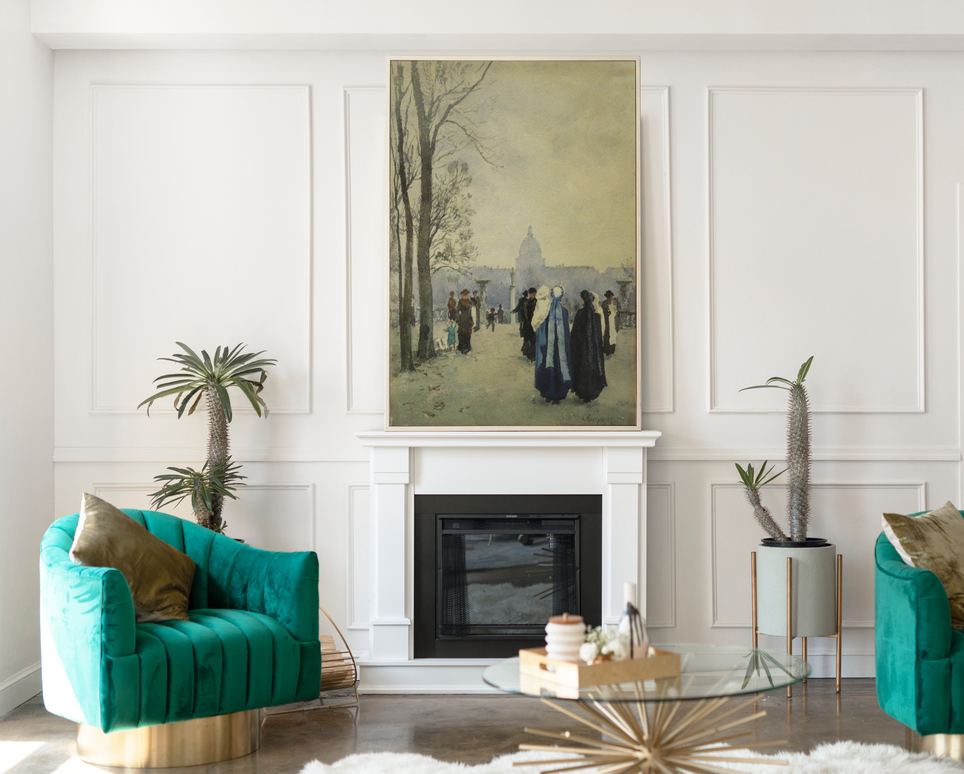 Stroll in the park, Aleksander Gierymski Fine Art Print