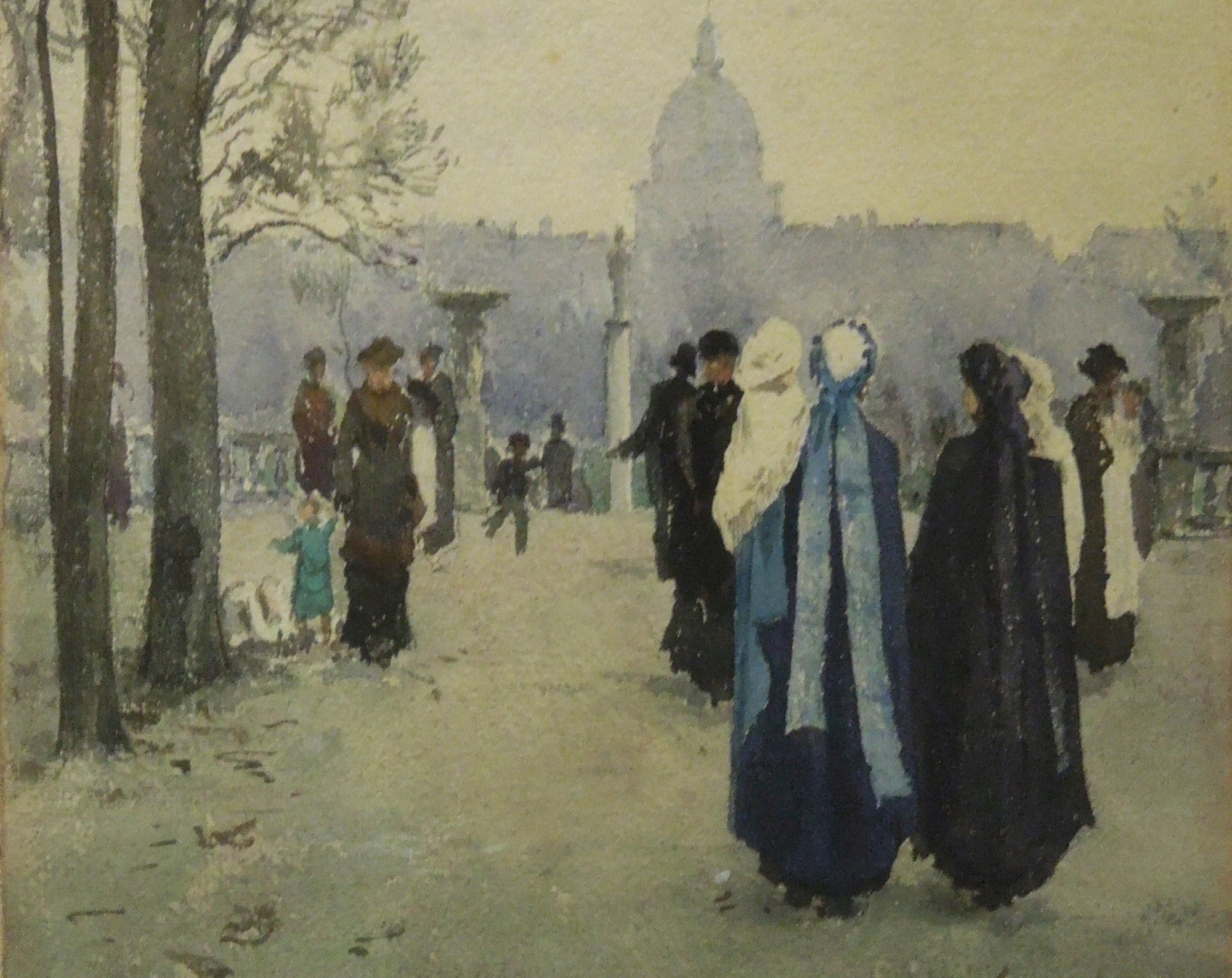 Stroll in the park, Aleksander Gierymski Fine Art Print