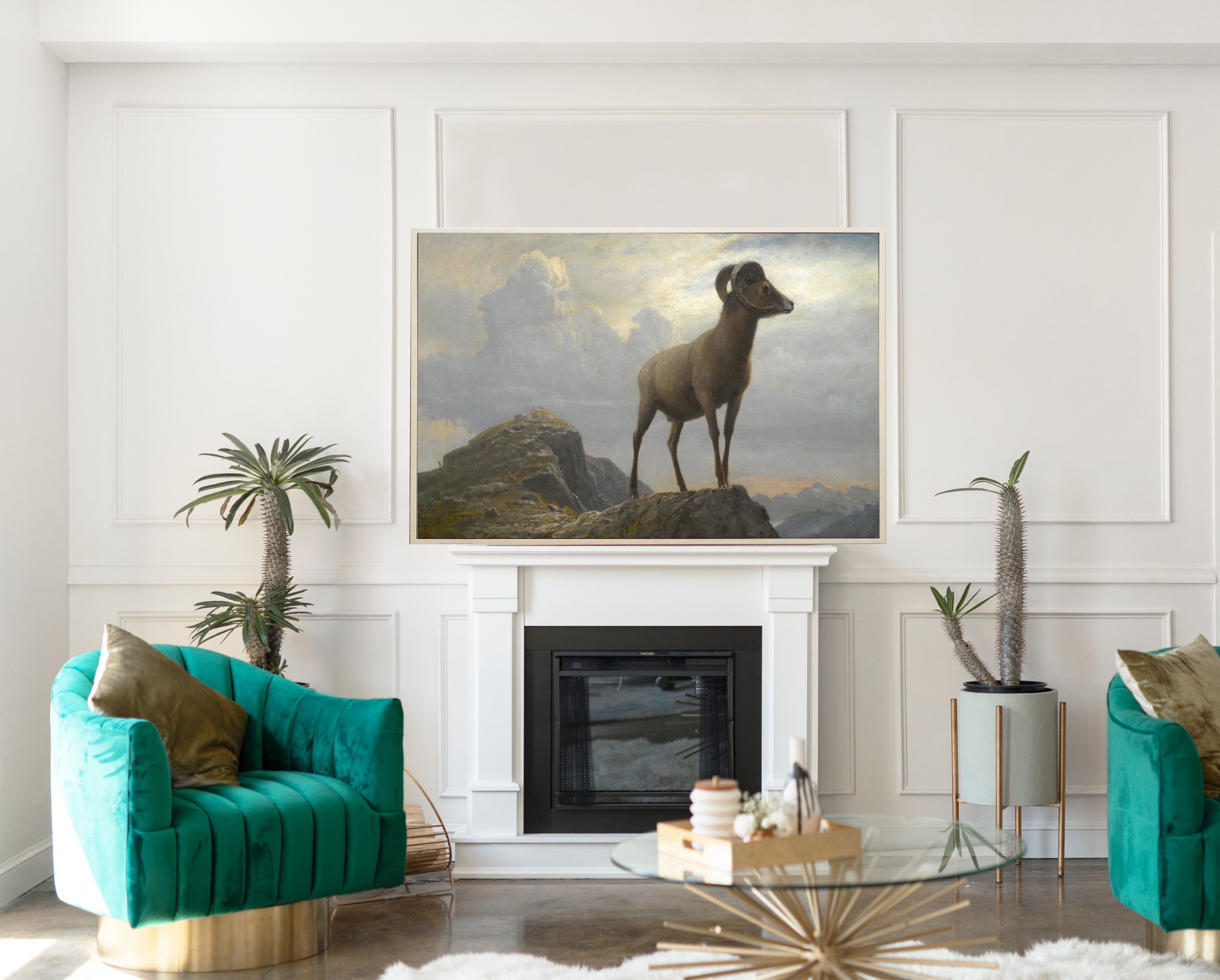 Study Of A Bighorn Ram, Albert Bierstadt Print