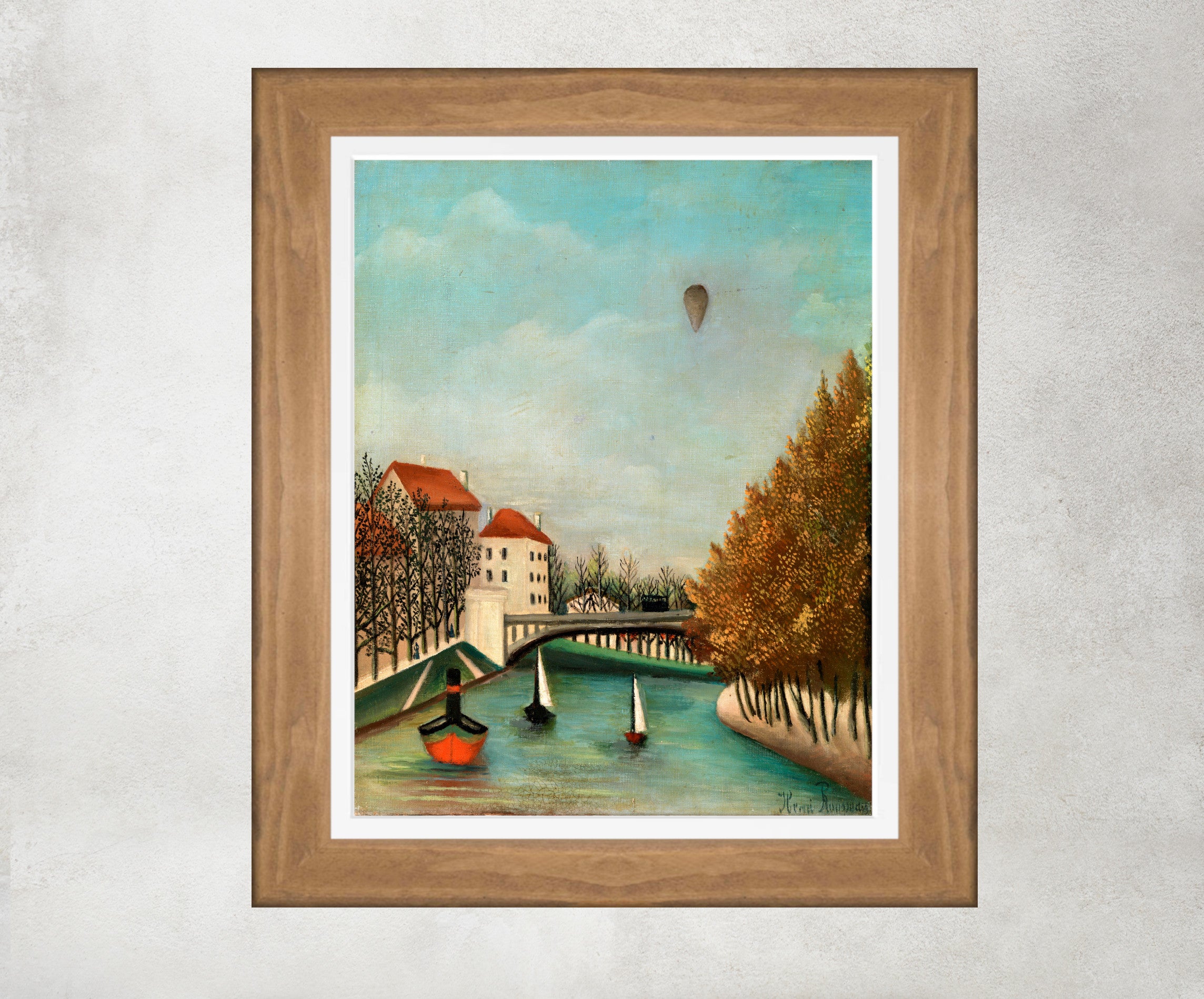 Henri Rousseau Framed Art Print, Study for View of the Pont de Sèvres