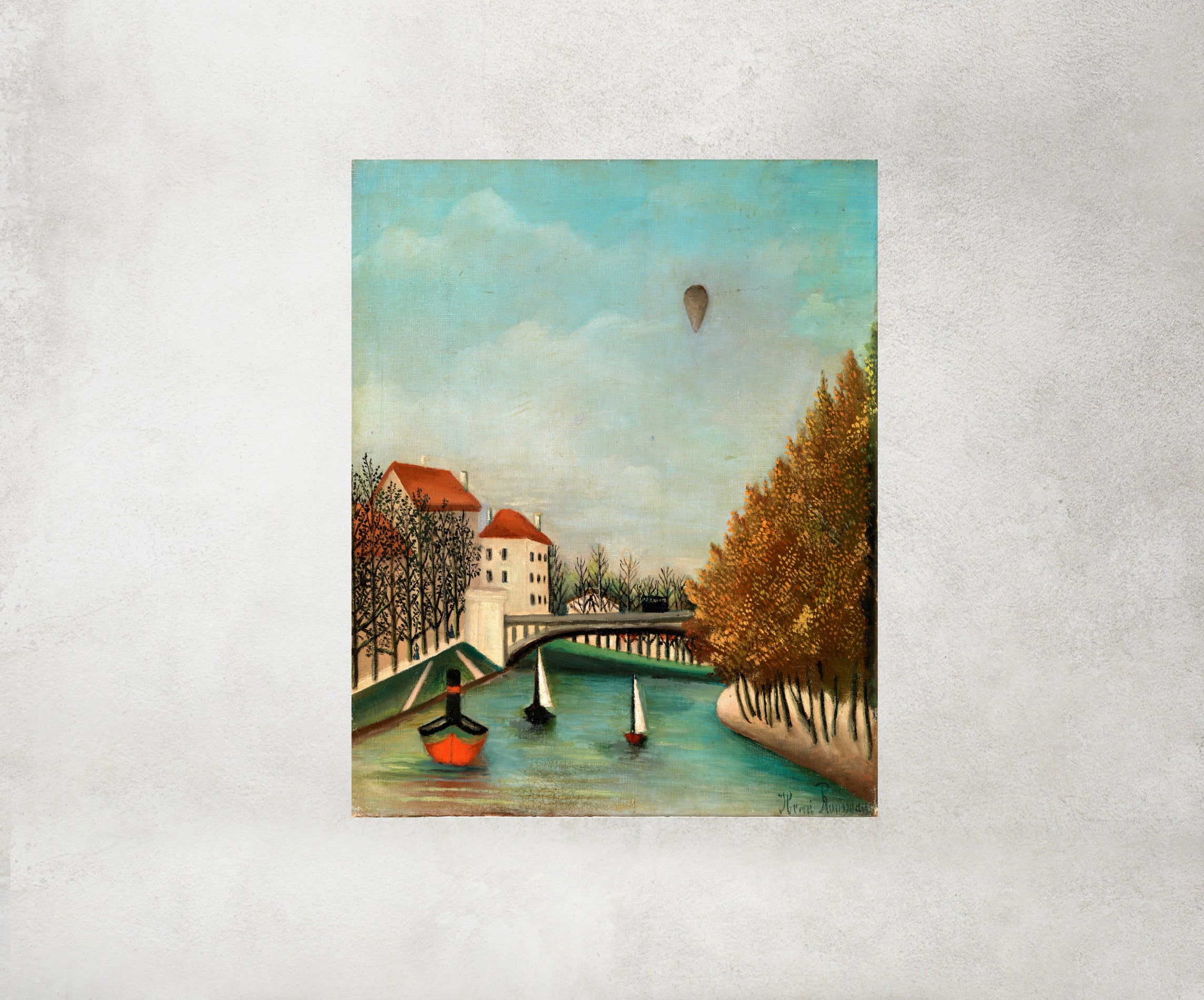 Henri Rousseau Framed Art Print, Study for View of the Pont de Sèvres