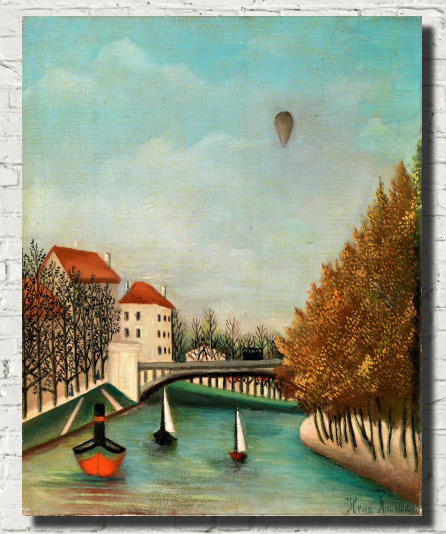 Henri Rousseau, Post- Impressionist Fine Art Print, Study for View of the Pont de Sèvres