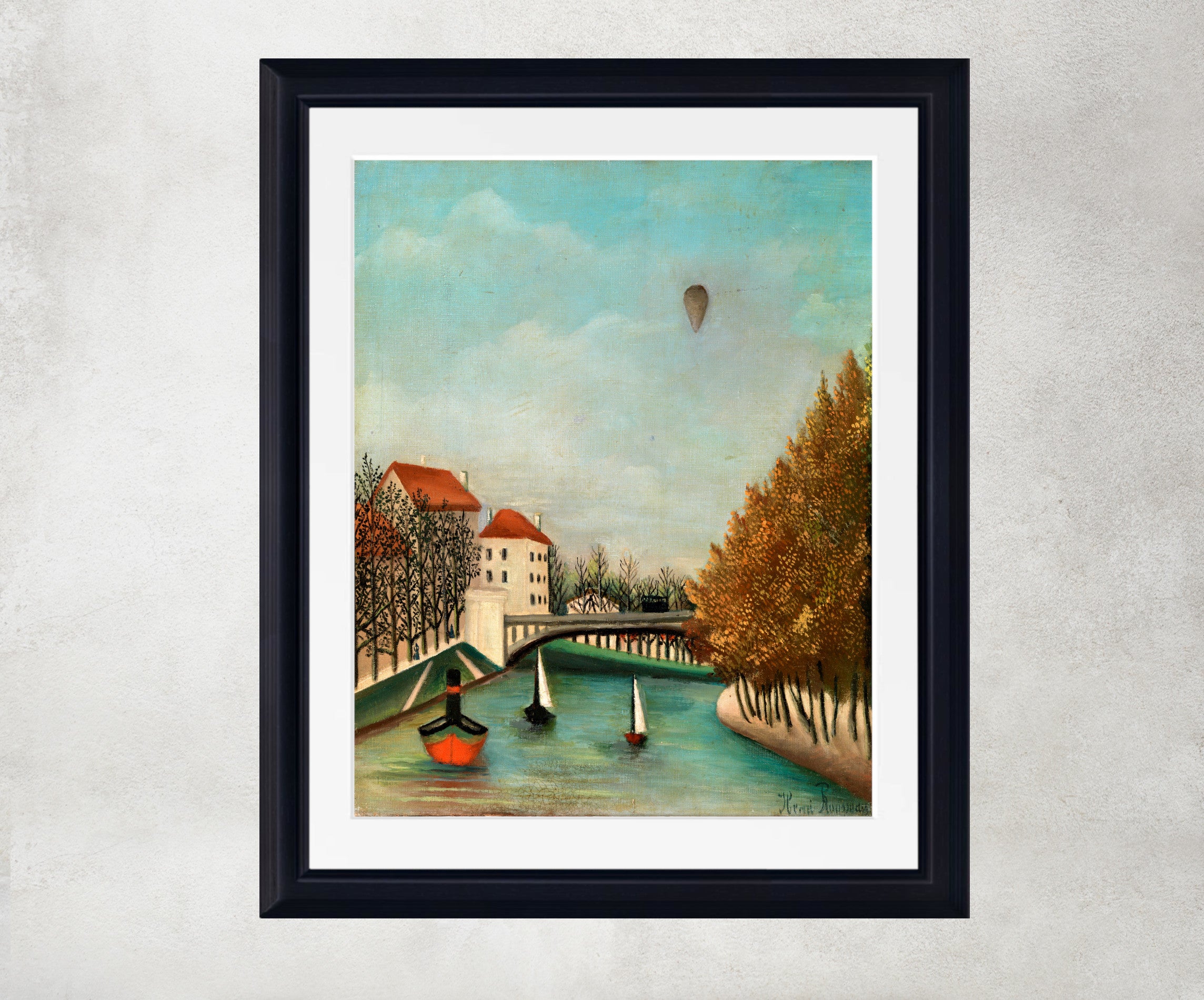 Henri Rousseau Framed Art Print, Study for View of the Pont de Sèvres