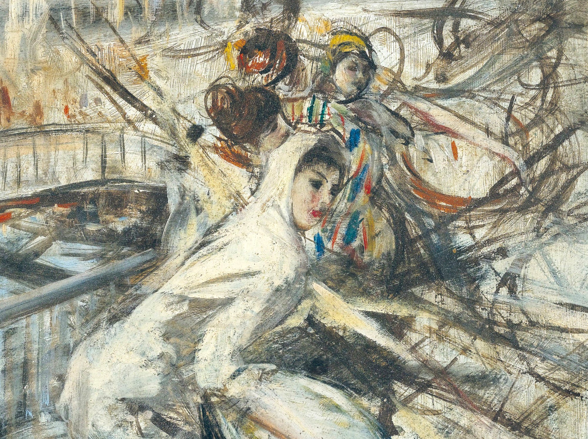 Giovanni Boldini Fine Art Print, Study of women in Venice