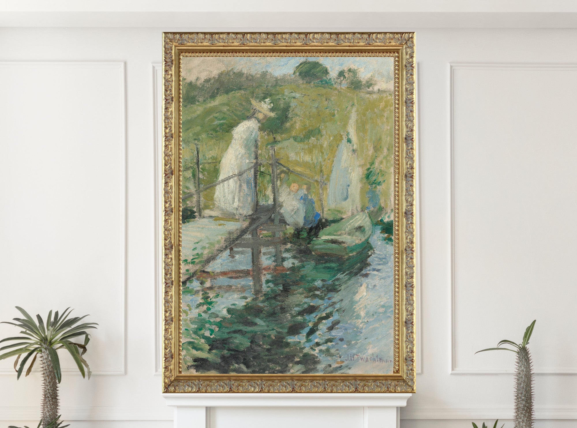 Summer Afternoon (Figures On A Bridge), John Henry Twachtman