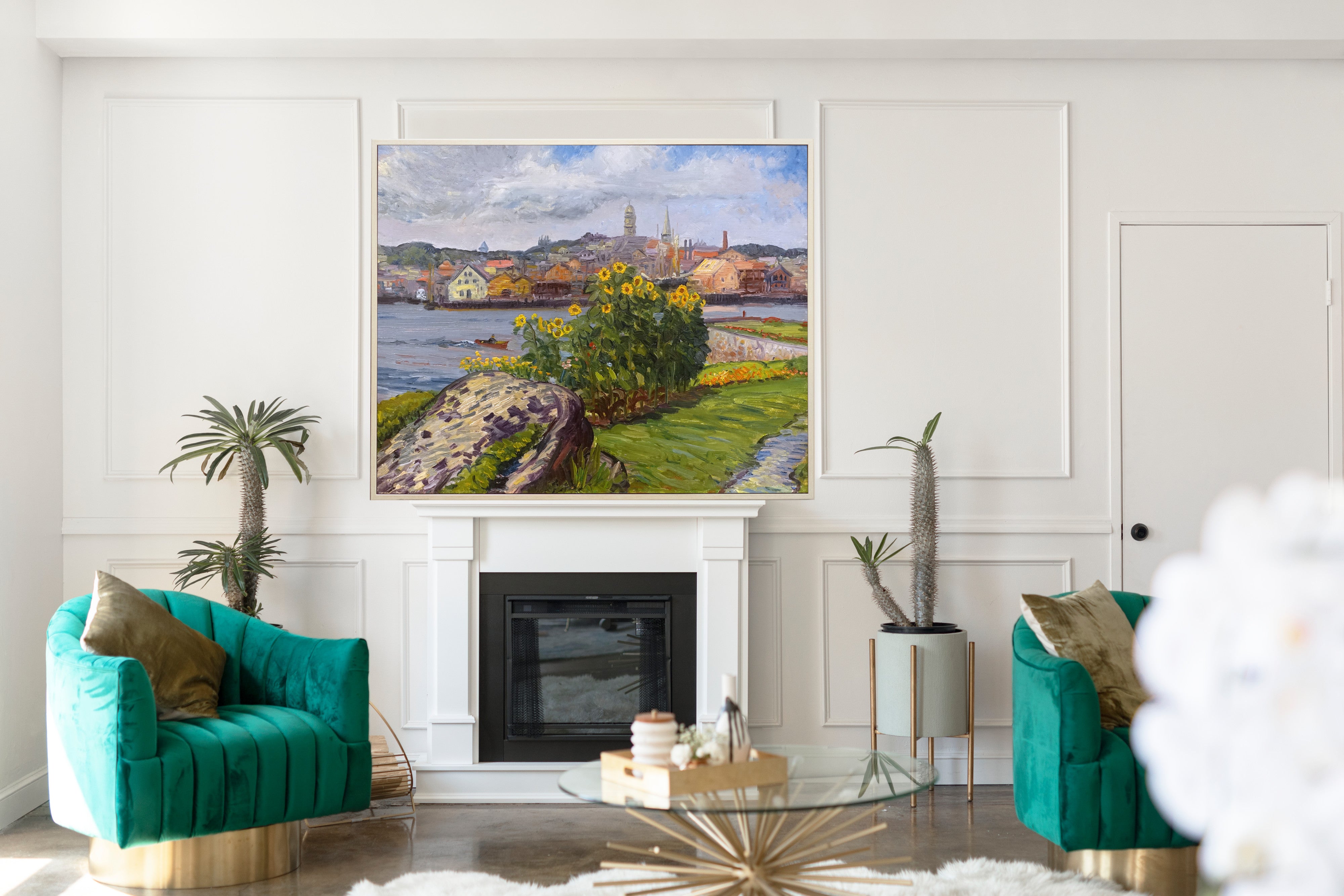 Sunflowers, Rocky Neck, John Sloan Fine Art Print