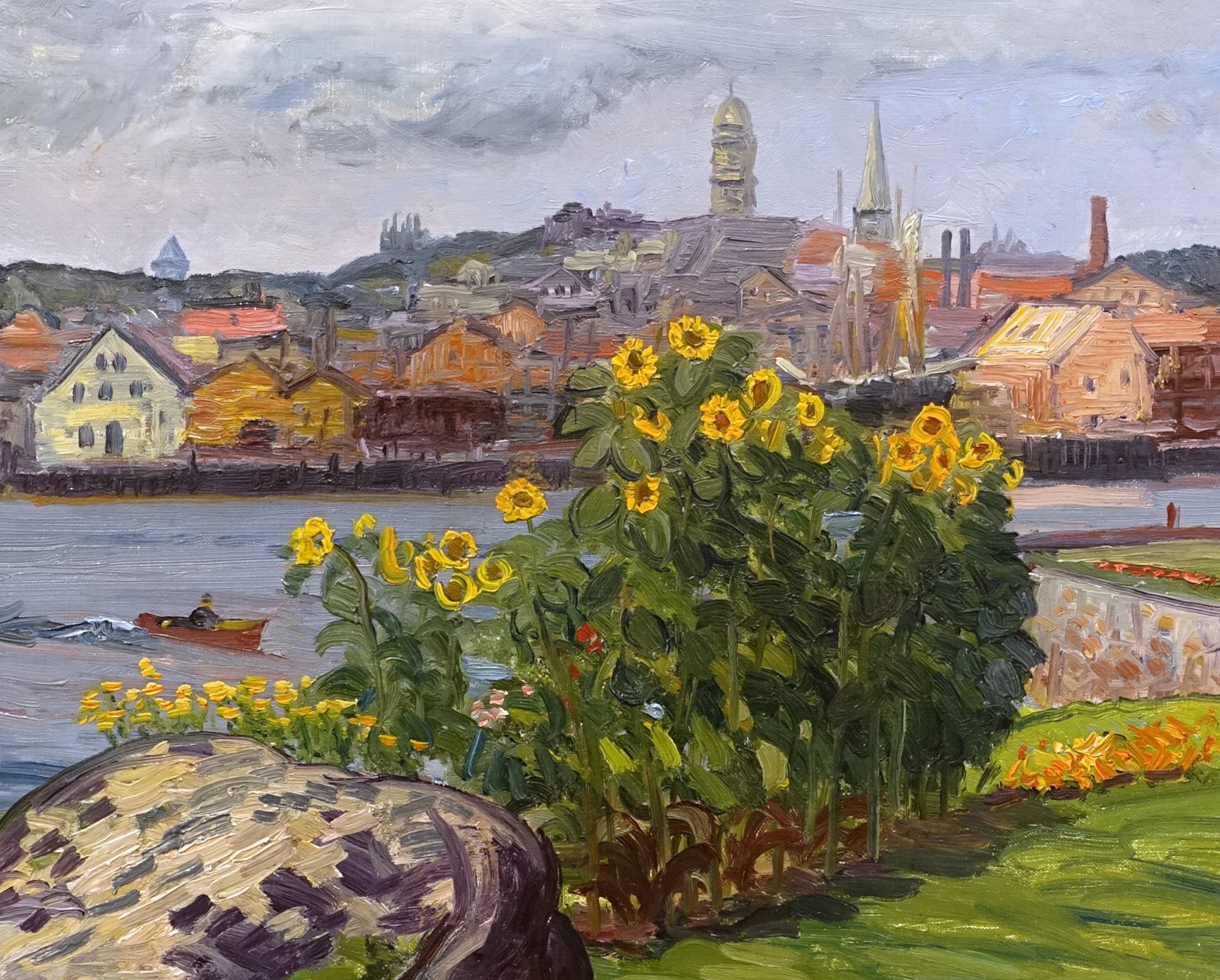 Sunflowers, Rocky Neck, John Sloan Fine Art Print