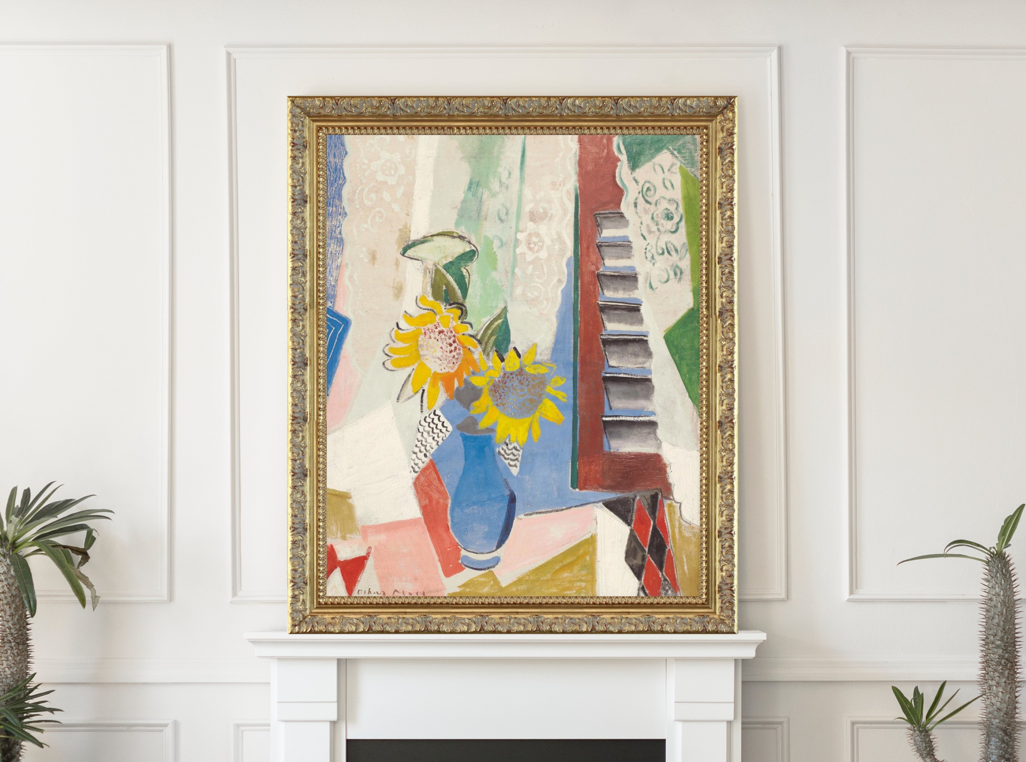 Sunflower with Window, Oskar Moll