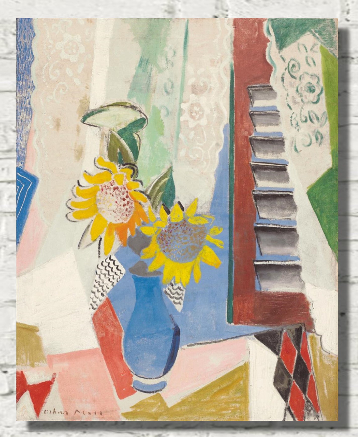 Sunflower with Window, Oskar Moll