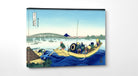36 Views of Mount Fuji, Sunset across the Ryogoku bridge, Katsushika Hokusai, Japanese Print