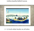 36 Views of Mount Fuji, Sunset across the Ryogoku bridge, Katsushika Hokusai, Japanese Print