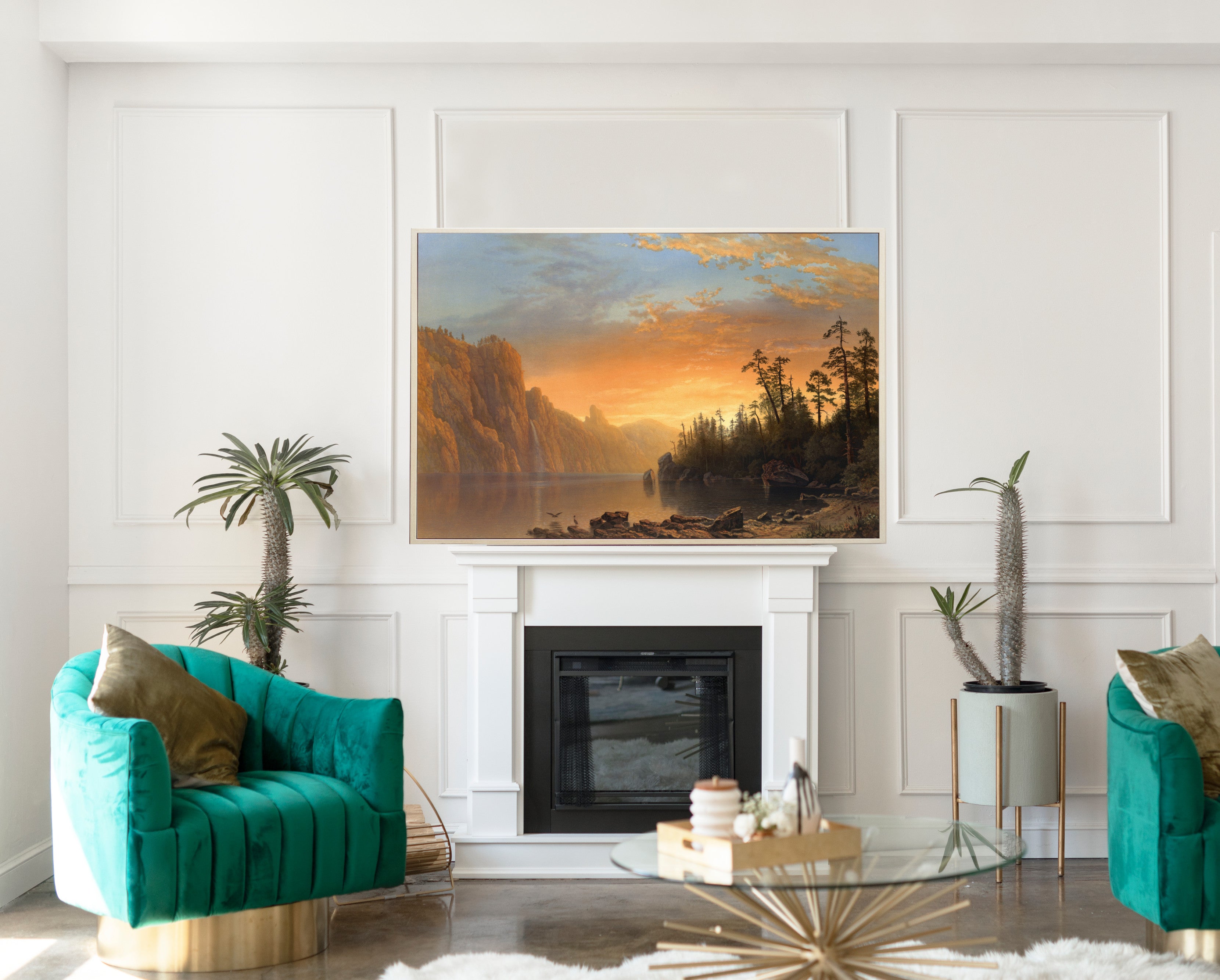 Sunset in California, Albert Bierstadt Landscape Print