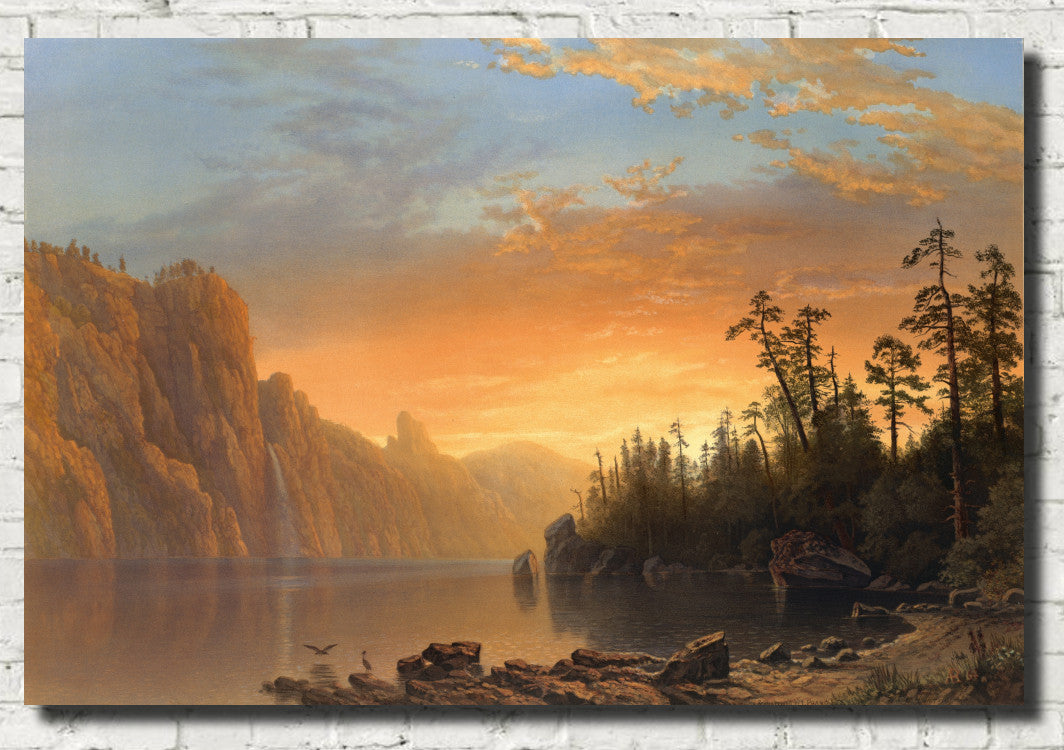 Sunset in California, Albert Bierstadt Landscape Print