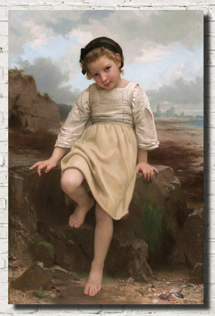 William-Adolphe Bouguereau, Fine Art Print : On The Rock