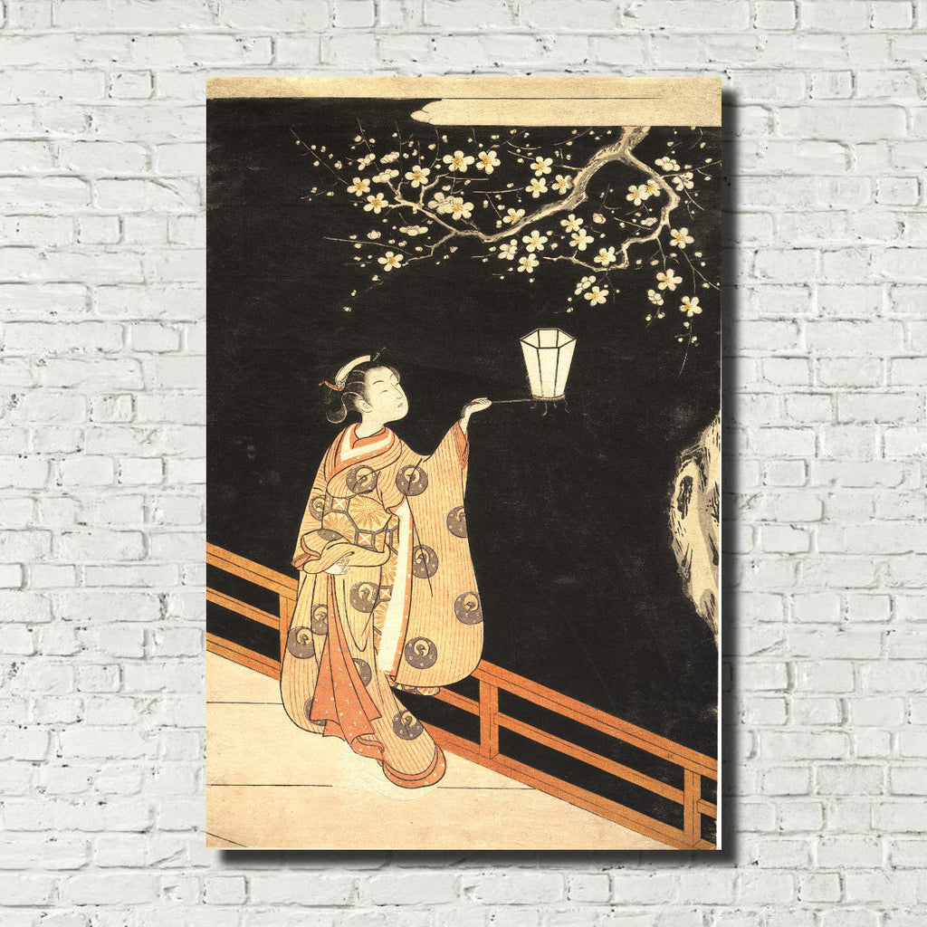 Suzuki Harunobu, Japanese Art Print : Plum Blossoms