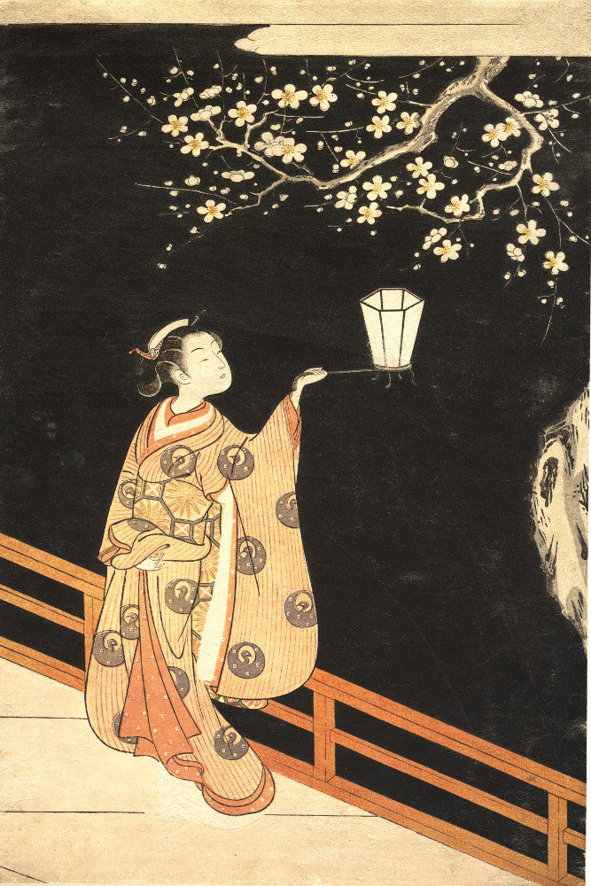 Suzuki Harunobu, Japanese Art Print : Plum Blossoms
