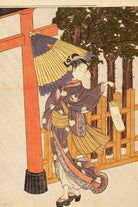 Suzuki Harunobu, Japanese Art Print : Visiting the Shrine