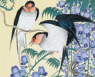 Ohara Koson Japanese Fine Art Print, Swallows and Wisteria