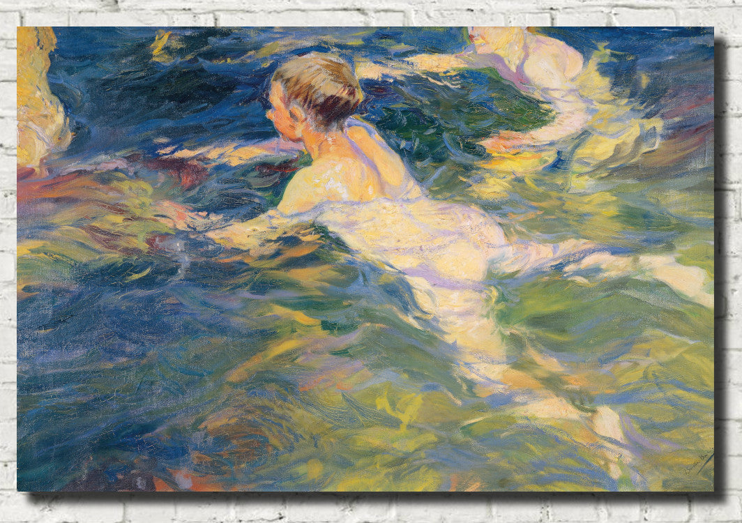 Swimmers, Jávea, Joaquín Sorolla Fine Art Print