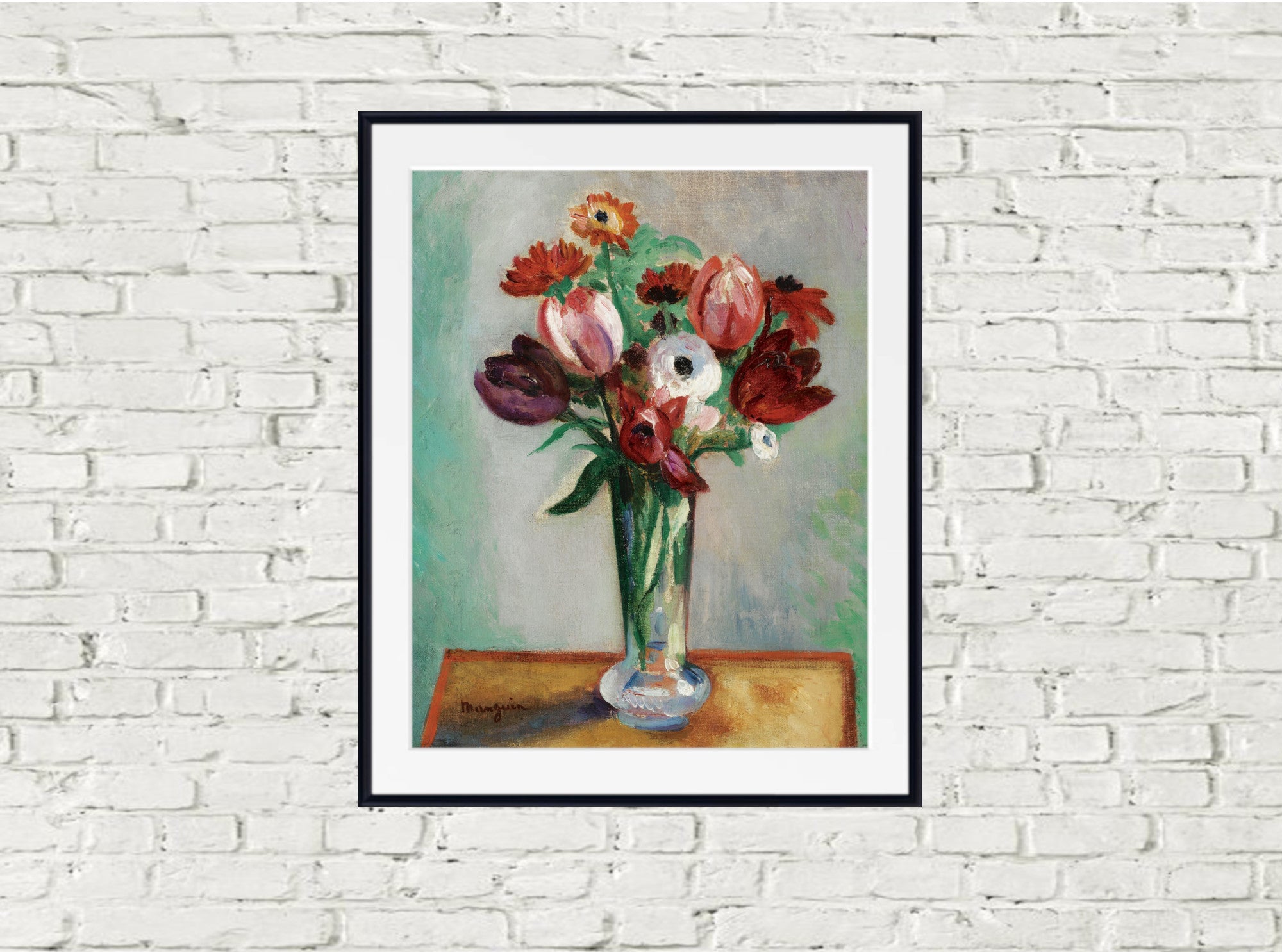 Henri Manguin, Tulips and Ranunculus Floral Still life