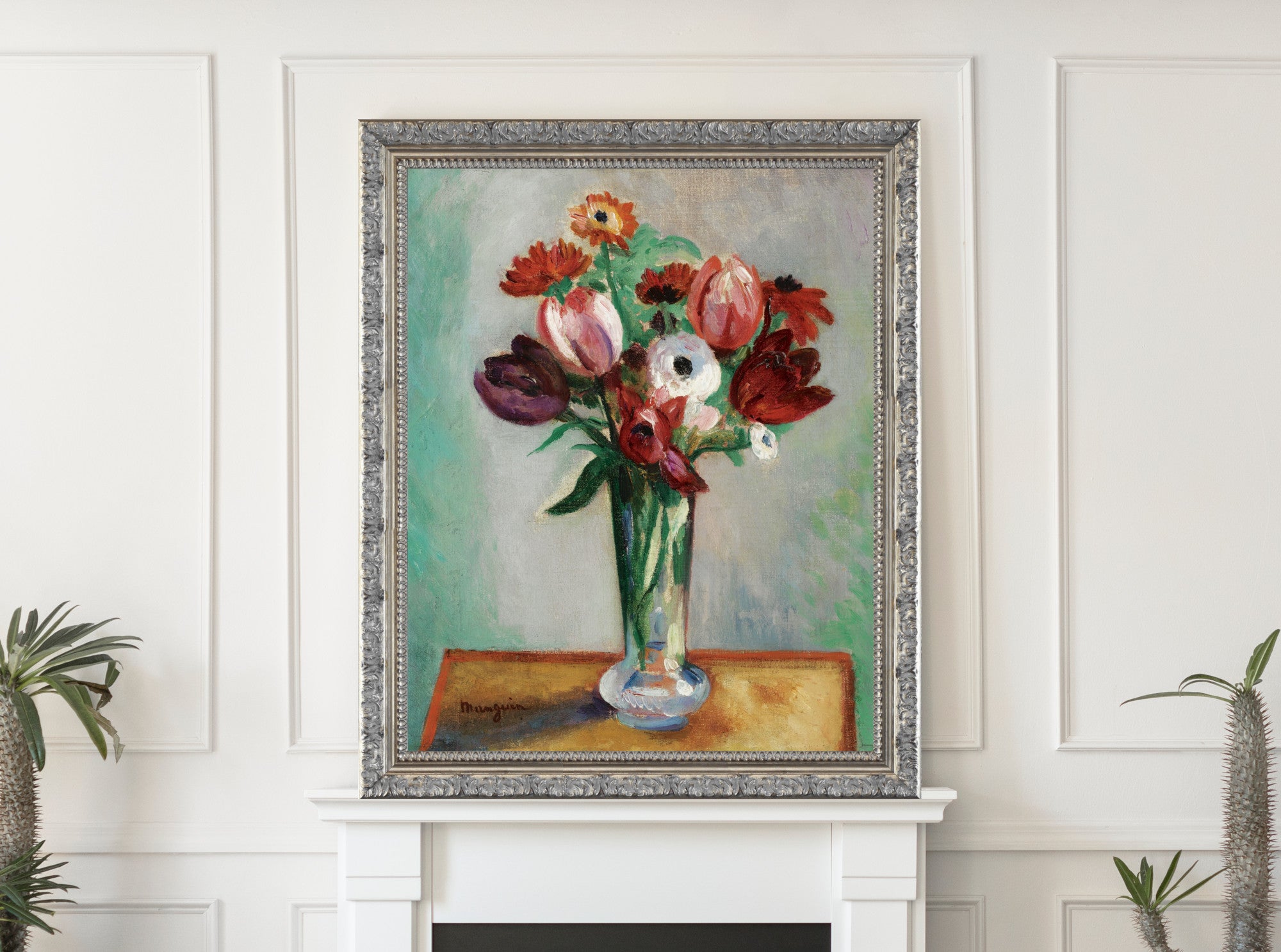 Henri Manguin, Tulips and Ranunculus Floral Still life