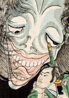 Japanese Art : Tsukioka Yoshitoshi Print Warrior & Demon