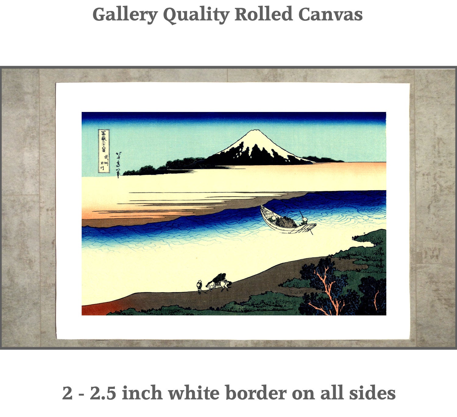 36 Views of Mount Fuji, Tama River in Musashi Province, Katsushika Hokusai, Japanese Print