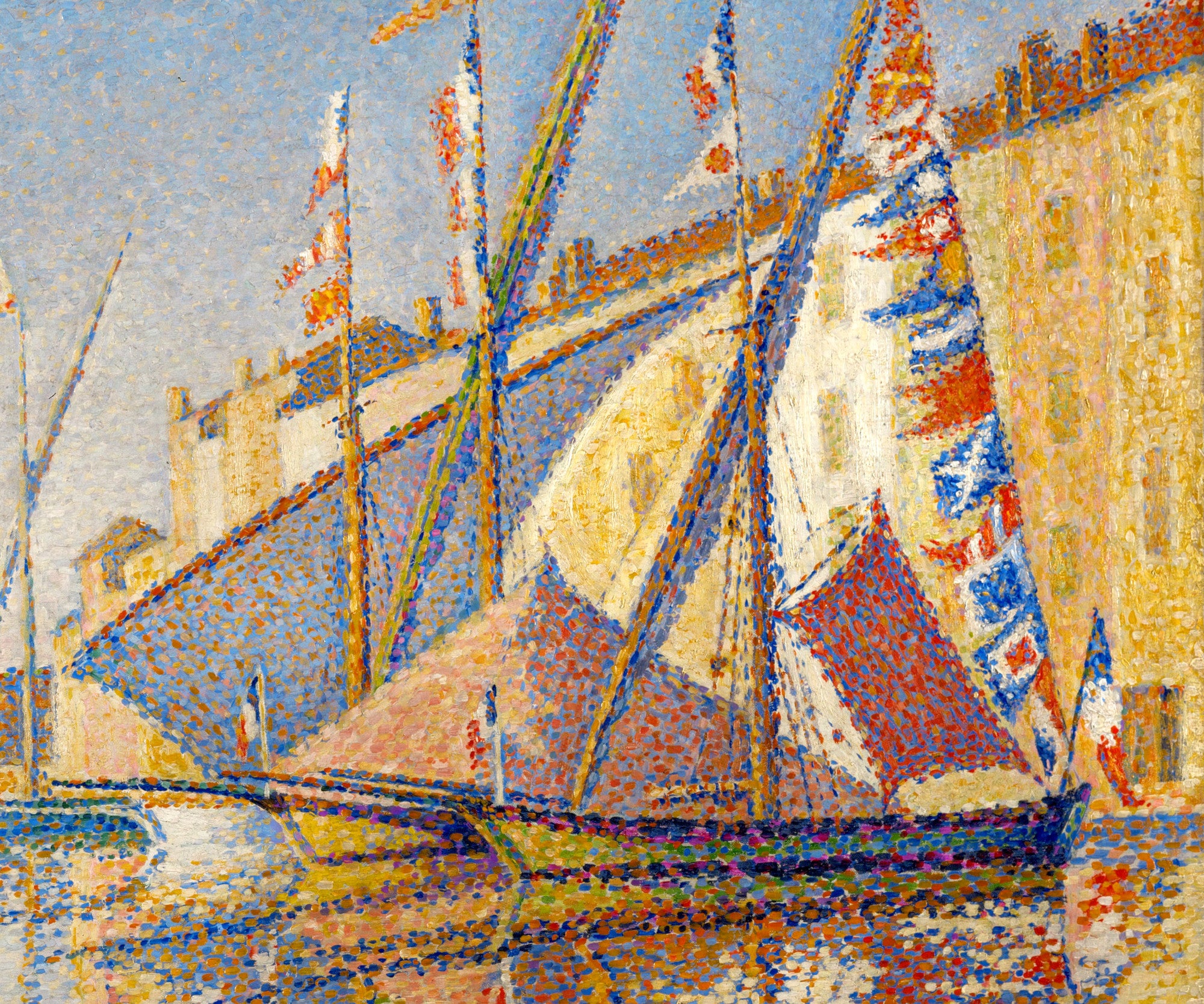 Paul Signac Fine Art Print, Tartans with Flags