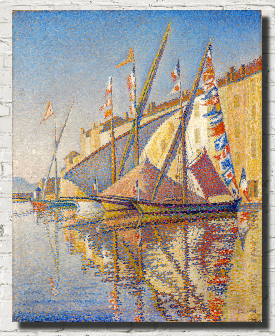 Paul Signac Fine Art Print, Tartans with Flags