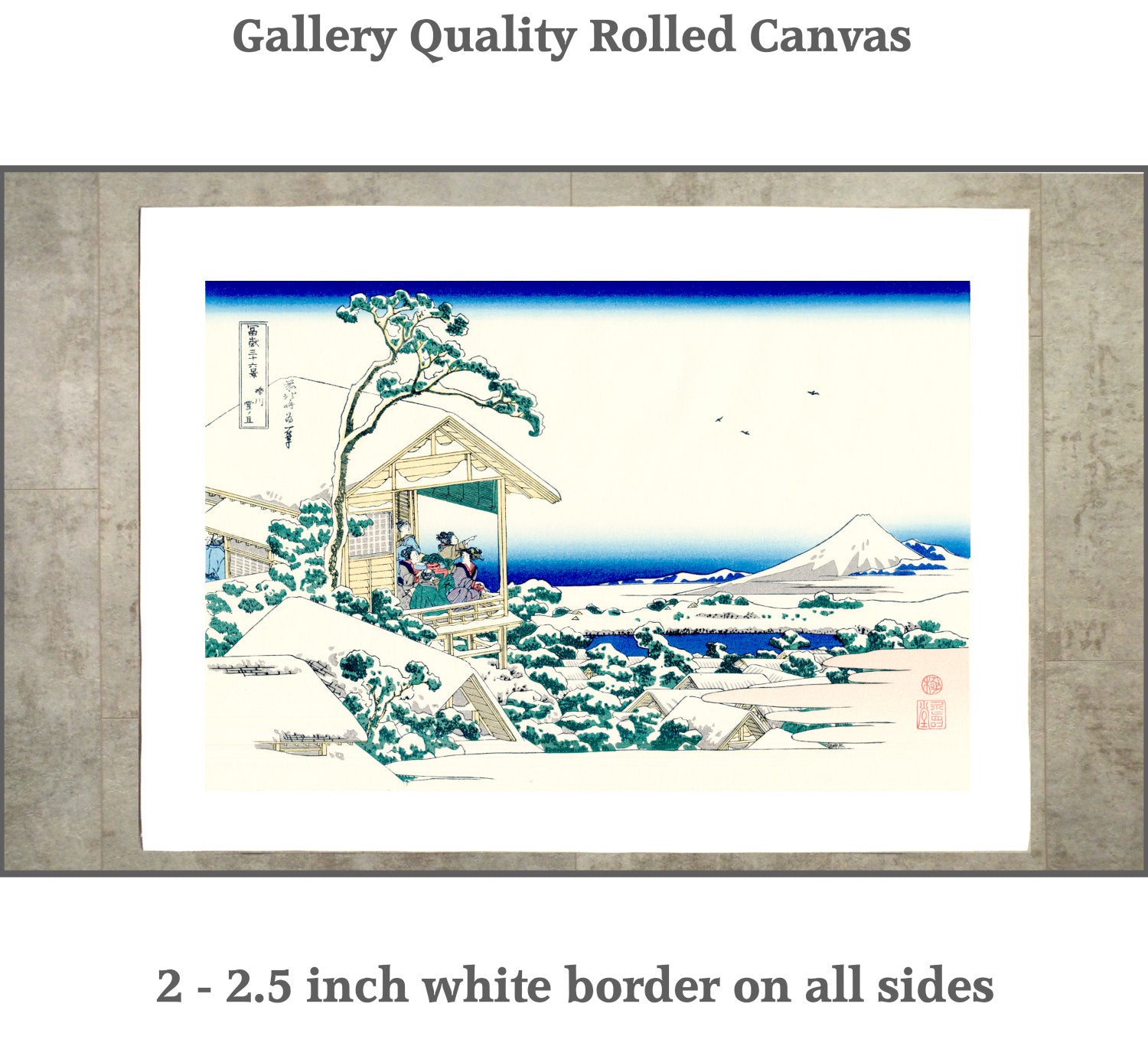 36 Views of Mount Fuji, Tea house at Koishikawa, Katsushika Hokusai, Japanese Print