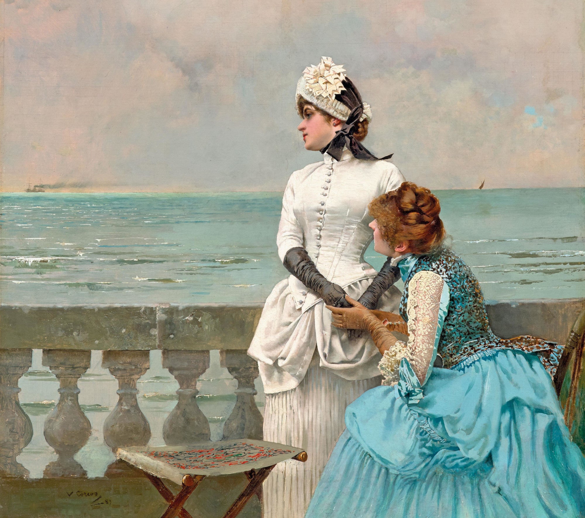 Vittorio Matteo Corcos Fine Art Print, Tell Me Everything