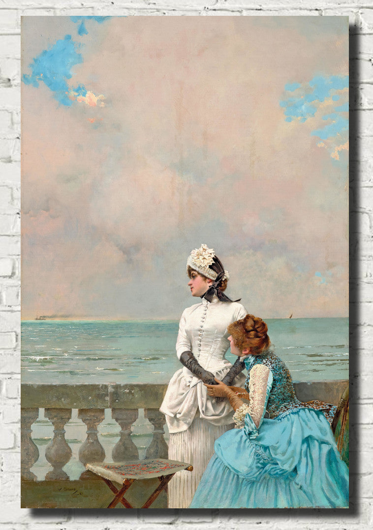 Vittorio Matteo Corcos Fine Art Print, Tell Me Everything